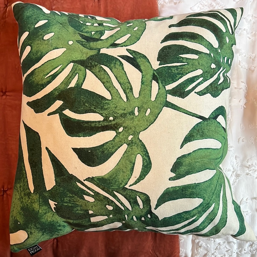 Palm leaf pillow